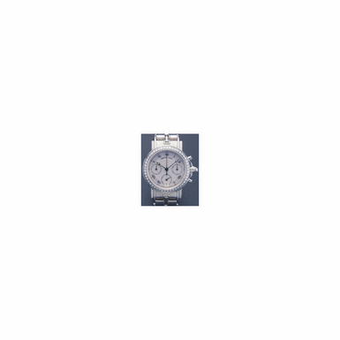 A FINE WHITE GOLD AND DIAMOND SET AUTOMATIC CHRONOGRAPH WRISTWATCH WITH DATE, MOTHER-OF-PEARL DIAL AND BRACELET, BREGUET, ''MARINE'', CIRCA 1998