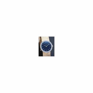 A LADY'S WHITE AND PINK GOLD BRACELET WATCH WITH DIAMOND SET BEZEL, PATEK PHILIPPE CO., GEN