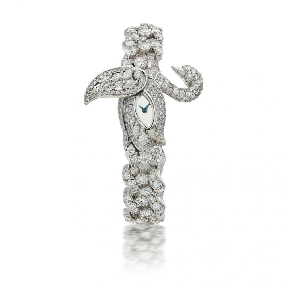 GRAFF | BABY SWAN, WHITE GOLD AND DIAMOND-SET BRACELET WATCH WITH CONCEALED DIAL CIRCA 2015