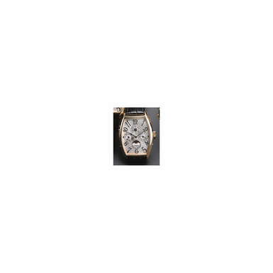 A FINE GOLD TONNEAU AUTOMATIC PERPETUAL SWEEP SECONDS CALENDAR WRISTWATCH WITH 24 HOURS AND MOON PHASES, FRANCK MULLER, NO. 112, REF. 5850 QP, CIRCA 1998