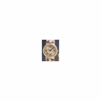 A FINE LADY'S GOLD, DIAMOND AND RUBY SET BRACELET WATCH, PATEK PHILIPPE CO., GEN