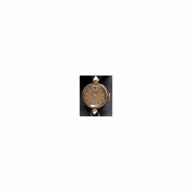 A LADY'S PINK GOLD CIRCULAR WRISTWATCH WITH CHAMPAGNE DIAL, PATEK PHILIPPE CO., GEN