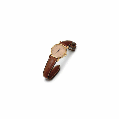 A RARE PINK GOLD WRISTWATCH WITH INDIRECT CENTER SECONDS AND UNUSUAL LUGS, PATEK PHILIPPE CO., GEN