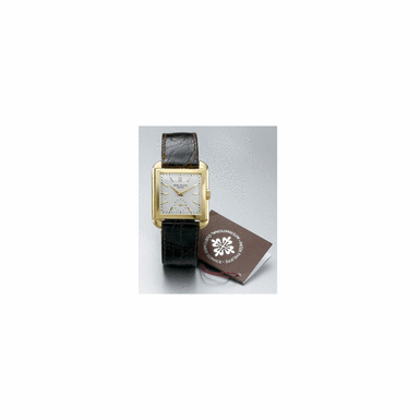 A FINE GOLD SQUARE WRISTWATCH, PATEK PHILIPPE CO., GEN