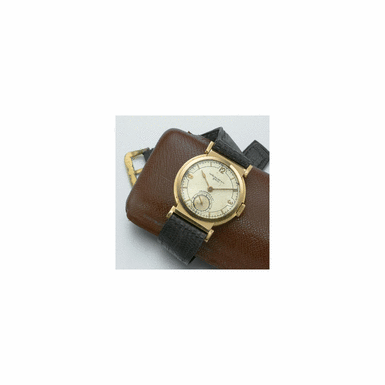 A RARE PINK GOLD WRISTWATCH WITH FLEXIBLE LUGS AND UNUSUAL DIAL, PATEK PHILIPPE CO., GEN