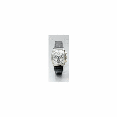 A LARGE WHITE GOLD TONNEAU CHRONOGRAPH WRISTWATCH WITH REGISTERS AND DATE, FRANCK MULLER, GENEVE, 'CHRONOGRAPHE', NO. 80, REF. 6850 CC AT, CIRCA 1998
