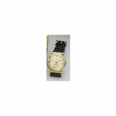 A RARE PINK GOLD WRISTWATCH WITH FLEXIBLE LUGS AND UNUSUAL DIAL, PATEK PHILIPPE CO., GEN