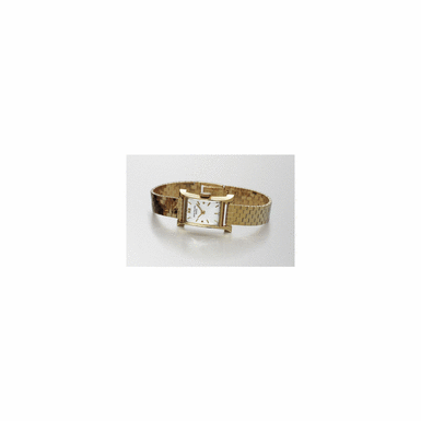 PATEK PHILIPPE - Eiffel Tower', 1955, no.947.868, ref.2295, a fine lady's gold rectangular flared sided wristwatch with bracelet