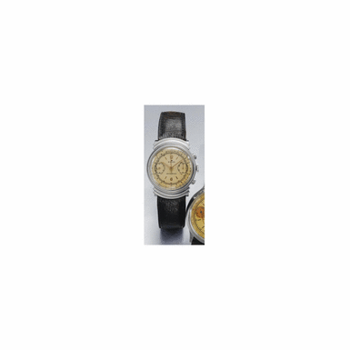 ROLEX - Anti-magnetique, Ref. 2917, No. 031672, Circa 1937, A Rare Stainless Steel Chronograph Wristwatch with Unusual Stepped Hooded Lugs, tachometer, telemeter and register