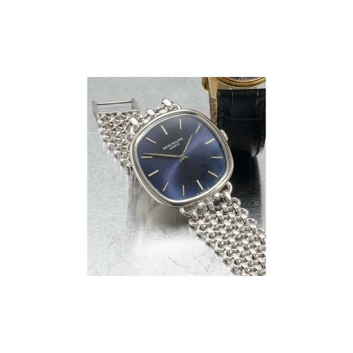 A cushion-form white gold wristwatch, Patek Philippe Co., 'Ellipse', no. 1226628, ref. 3644/2 1974