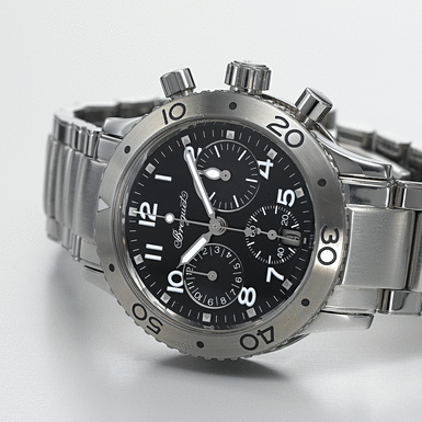 BREGUET, A LADY'S STAINLESS STEEL AUTOMATIC CHRONOGRAPH WRISTWATCH WITH DATE, REGISTERS AND BRACELET TRANSATLANTIQUE, CIRCA 2000, REF. 4820