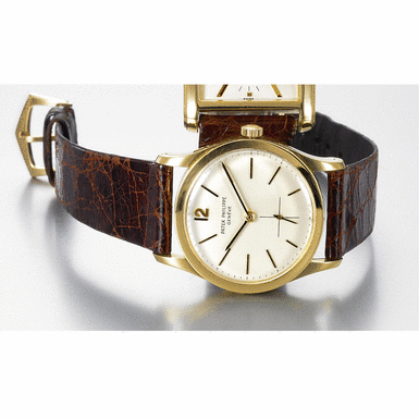 PATEK PHILIPPE - A Fine and Rare Gold Automatic Wristwatch 1960, Movement No. 1110282, Case No. 310768, Ref 3438J