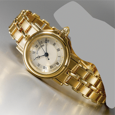 BREGUET - A Lady's Gold Automatic Sweep Seconds Wristwatch with Date and Bracelet Marine, Circa 2000