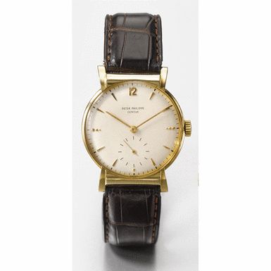 PATEK PHILIPPE - A Gold Wristwatch with Unusual Lugs 1951, Movement No. 967975, Case No. 662594, Ref. 1584J