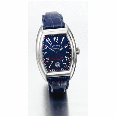 FRANCK MULLER - a stainless steel tonneau form automatic centre seconds wristwatch with date Circa 2000 ref 8005 SC conquistador No 3333
