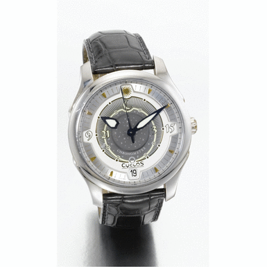 CYCLOS - a white gold automatic wristwatch with date circa 2004 day night no 354