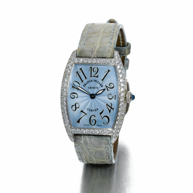 FRANCK MULLER - A mid-size white gold and diamond set tonneau form wristwatch circa 2005 ref 1752 QZD no 2214