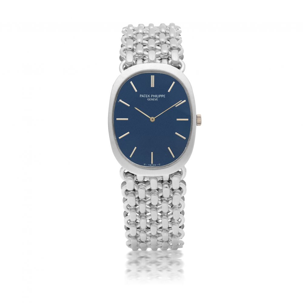 PATEK PHILIPPE | ELLIPSE, REF 3577/1 WHITE GOLD BRACELET WATCH MADE IN 1973