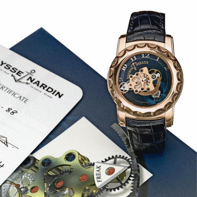 ULYSSE NARDIN - AN UNUSUAL OVERSIZED PINK GOLD WRISTWATCH WITH SEVEN-DAY KARRUSEL MOVEMENT AND DUAL DIRECT ESCAPEMENT CIRCA 2004 REF 016-88 FREAK NO 251
