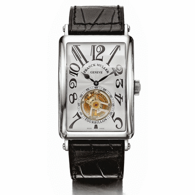 FRANCK MULLER - A LARGE WHITE GOLD CURVED RECTANGULAR TOURBILLON WRISTWATCH CIRCA 2000 REF 1200T NO 12