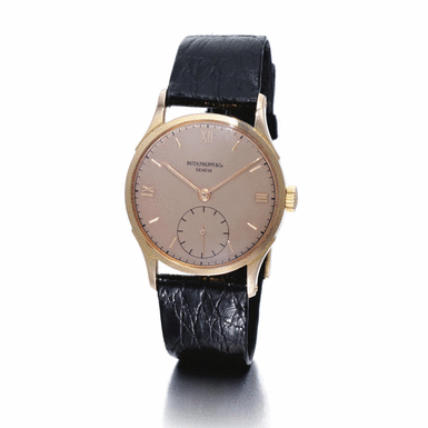 PATEK PHILIPPE - A PINK GOLD WRISTWATCH 1946 REF 1516R MVT 929401 CASE 300090