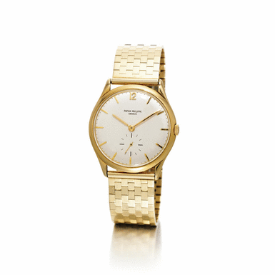 PATEK PHILIPPE - A GOLD WRISTWATCH 1954 REF 2557J MVT 742434 CASE 683953