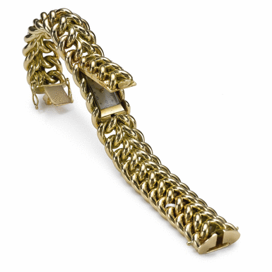 PATEK PHILIPPE - A LADY'S FINE AND RARE YELLOW GOLD CONCEALED DIAL BRACELET WATCH 1945 REF 1276J MVT 842349 CASE 640181