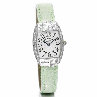 FRANCK MULLER - A LADY'S FINE WHITE GOLD AND DIAMOND WRISTWATCH CIRCA 2000 REF 2250 QZ HJ N0 15