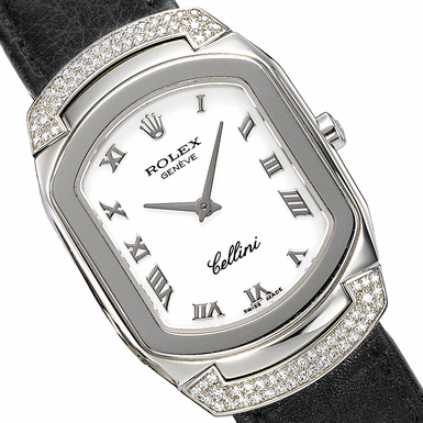 ROLEX - A LADY'S WHITE GOLD AND DIAMOND-SET WRISTWATCH CIRCA 2001 REF 6692 CELLINI