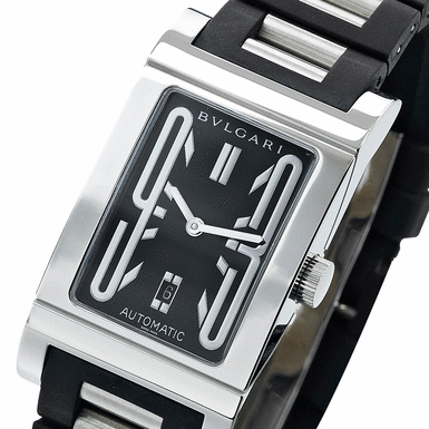 BULGARI - A STAINLESS STEEL AUTOMATIC RECTANGULAR WRISTWATCH WITH DATE CIRCA 2005 RETTANGOLO