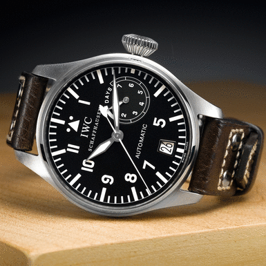 IWC - A LARGE AUTOMATIC SWEEP SECONDS WRISTWATCH WITH DATE AND 7-DAY POWER RESERVE CIRCA 2005 PILOT'S WATCH REF 500201 CASE 3089727