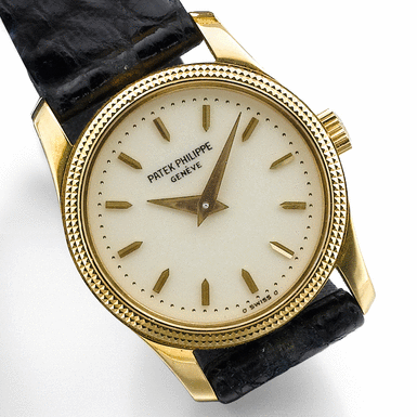 PATEK PHILIPPE - A LADY'S YELLOW GOLD WRISTWATCH CIRCA 1983 REF 4596J MVT 1409287 CASE 2844984