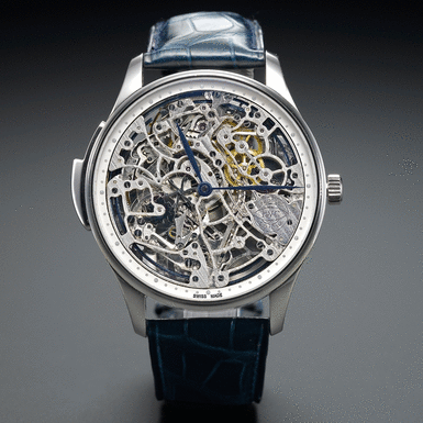 IWC - A LIMITED EDITION OVERSIZED WHITE GOLD SKELETONIZED MINUTE REPEATING WRISTWATCH CIRCA 2005 REF 5241 PORTUGUESE NO 18/50
