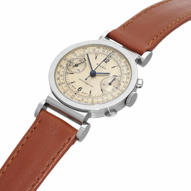 ROLEX - A VERY RARE STAINLESS STEEL CHRONOGRAPH WRISTWATCH WITH REGISTER CIRCA 1937 REF 2918