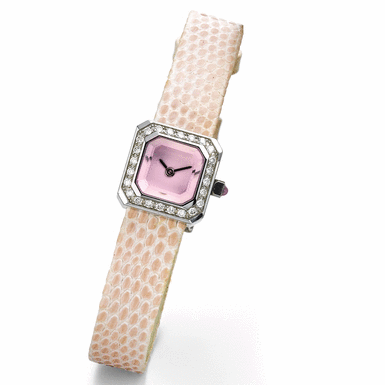 CORUM - A SET OF TWO CORUM STAINLESS STEEL AND DIAMOND-SET OCTAGONAL WRISTWATCHES CIRCA 2000 SUGAR CUBE