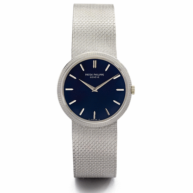 PATEK PHILIPPE - AN 18K WHITE GOLD AUTOMATIC BRACELET WATCH 1979 REF 3606/3G MVT 1288199 CASE 529642