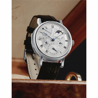 BREGUET - A RARE PLATINUM PERPETUAL CALENDAR MINUTE REPEATING WRISTWATCH WITH MOON-PHASES, LEAP YEAR AND MONTH RETROGRADE CIRCA 2007 REF 5447 No 3327