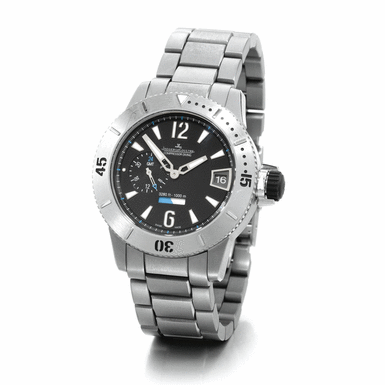 JAEGER-LECOULTRE - A TITANIUM AUTOMATIC WRISTWATCH WITH 24-HOUR SECOND TIME ZONE INDICATION, DATE AND BRACELET CIRCA 2008 MASTER COMPRESSOR DIVING NO 0304/1500