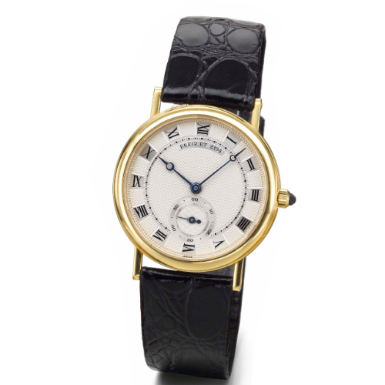 BREGUET - A YELLOW GOLD CIRCULAR WRISTWATCH CIRCA 1995 REF 3290