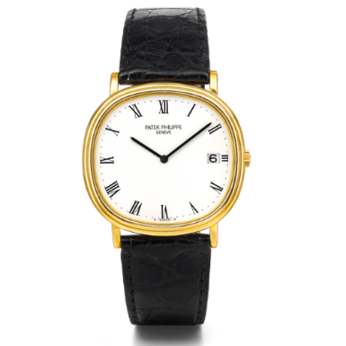 PATEK PHILIPPE - A YELLOW GOLD AUTOMATIC WRISTWATCH WITH DATE CIRCA 1981 REF 3839J MVT 1307994 CASE 2791295