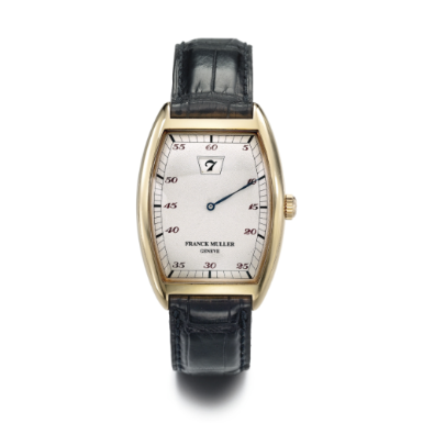 FRANCK MULLER - AN 18K PINK GOLD CURVED TONNEAU JUMP-HOUR WRISTWATCH CIRCA 1997 REF 2852HS NO 45