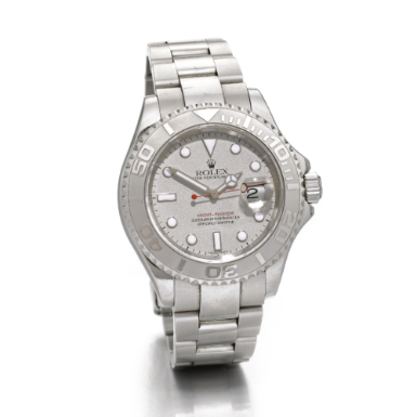 ROLEX - A STAINLESS STEEL AUTOMATIC CENTRE SECONDS WRISTWATCH WITH DATE AND BRACELET CIRCA 2000 REF 1662 YACHT-MASTER
