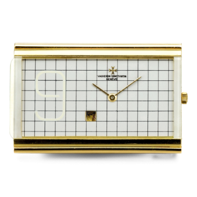 VACHERON CONSTANTIN - A RARE AND UNUSUAL YELLOW GOLD MONEY CLIP TIMEPIECE CIRCA 1980 REF 33088 MVT 729451 CASE 576968