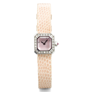 CORUM - A SET OF TWO LADY'S STAINLESS STEEL AND DIAMOND-SET OCTAGONAL WRISTWATCHES CIRCA 2000 SUGAR CUBE