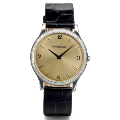 JAEGER-LECOULTRE - A SLIM STAINLESS STEEL AND DIAMOND-SET WRISTWATCH CIRCA 2005 MASTER CONTROL ULTRA THIN