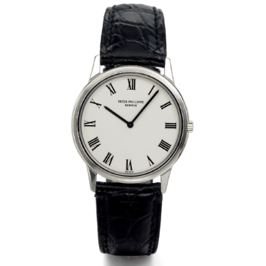 PATEK PHILIPPE - A WHITE GOLD AUTOMATIC WRISTWATCH CIRCA 1974 REF 3591 MVT 1284404 CASE 522322