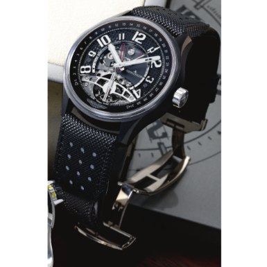 JAEGER-LECOULTRE - A LIMITED EDITION PLATINUM AND CERAMIC AUTOMATIC DUAL TIME ZONE TOURBILLON WRISTWATCH WITH DATE CIRCA 2009 AMVOX 3 TOURBILLON GMT NO 12/300