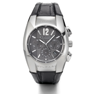 BULGARI - A WHITE GOLD AUTOMATIC CHRONOGRAPH WRISTWATCH WITH DATE CIRCA 2005 ERGON