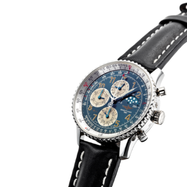 BREITLING - A LIMITED EDITION PLATINUM PERPETUAL CALENDAR CHRONOGRAPH WRISTWATCH WITH MOON-PHASES AND REGISTERS CIRCA 1998 NAVITIMER 1461 NO 25/25