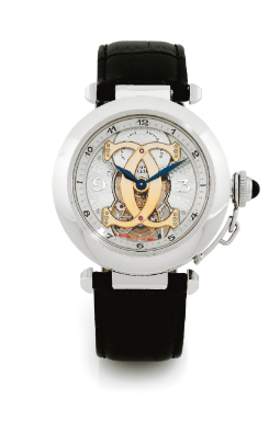 CARTIER - A LIMITED EDITION 18K WHITE GOLD TOURBILLON WRISTWATCH CIRCA 1998 PASHA 5/10